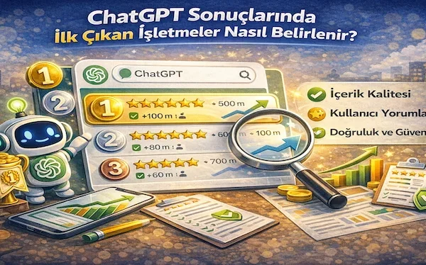ChatGPT sonuçlarında ilk çıkan işletmeler nasıl belirlenir?