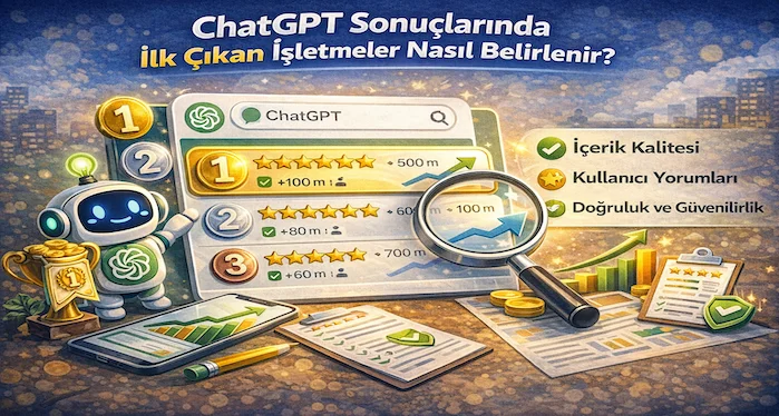 ChatGPT sonuçlarında ilk çıkan işletmeler nasıl belirlenir?