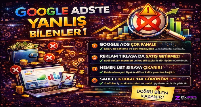 Google Ads’te yanlış bilinenler