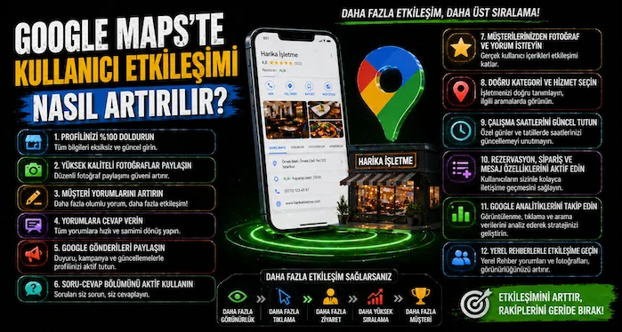 Google Maps’te kullanıcı etkileşimi nasıl artırılır?