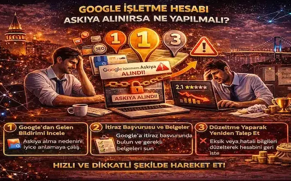 Google işletme hesabı askıya alınırsa ne yapılmalı? Google işletme hesabı askıya alınırsa ne yapılmalı?