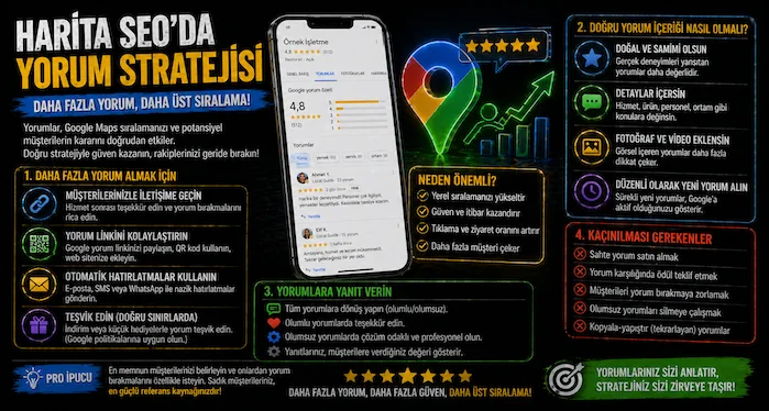 Harita SEO’da yorum stratejisi nasıl olmalı?