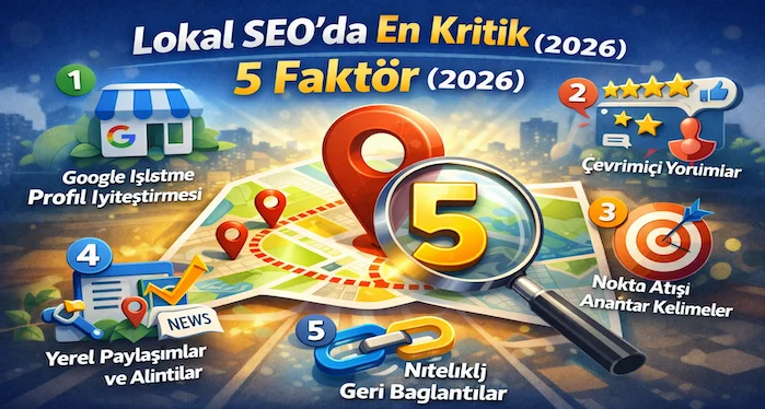 Lokal SEO’da en kritik 5 faktör (2026)