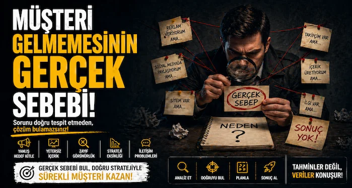 Müşteri gelmemesinin gerçek sebebi