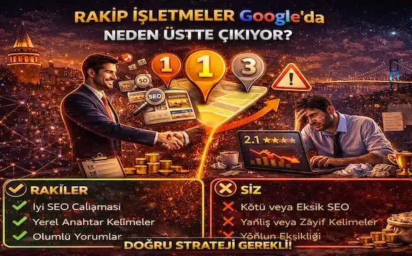 Rakip işletmeler Google’da neden üstte çıkıyor? Rakip işletmeler Google’da neden üstte çıkıyor?