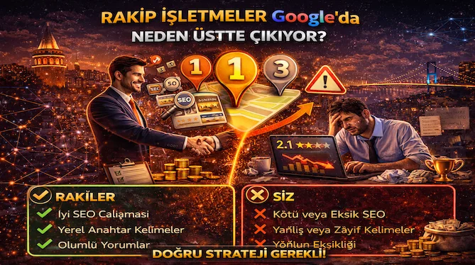 Rakip işletmeler Google’da neden üstte çıkıyor?