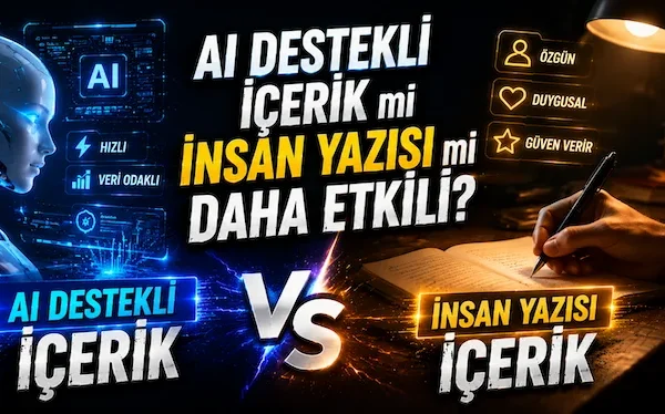AI Destekli İçerik mi İnsan Yazısı mı Daha Etkili? AI Destekli İçerik mi İnsan Yazısı mı Daha Etkili?