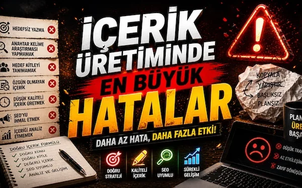 İçerik üretiminde en büyük hatalar