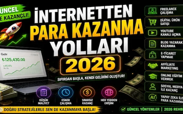 İnternetten para kazanma yolları (2026)