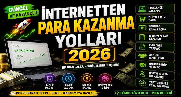 İnternetten para kazanma yolları (2026)