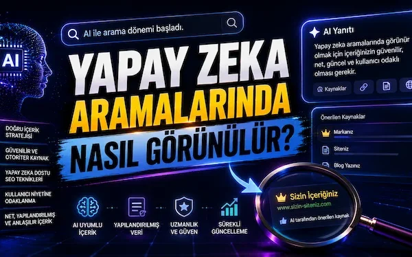 Yapay Zeka Aramalarında Nasıl Görünülür? Yapay Zeka Aramalarında Nasıl Görünülür?