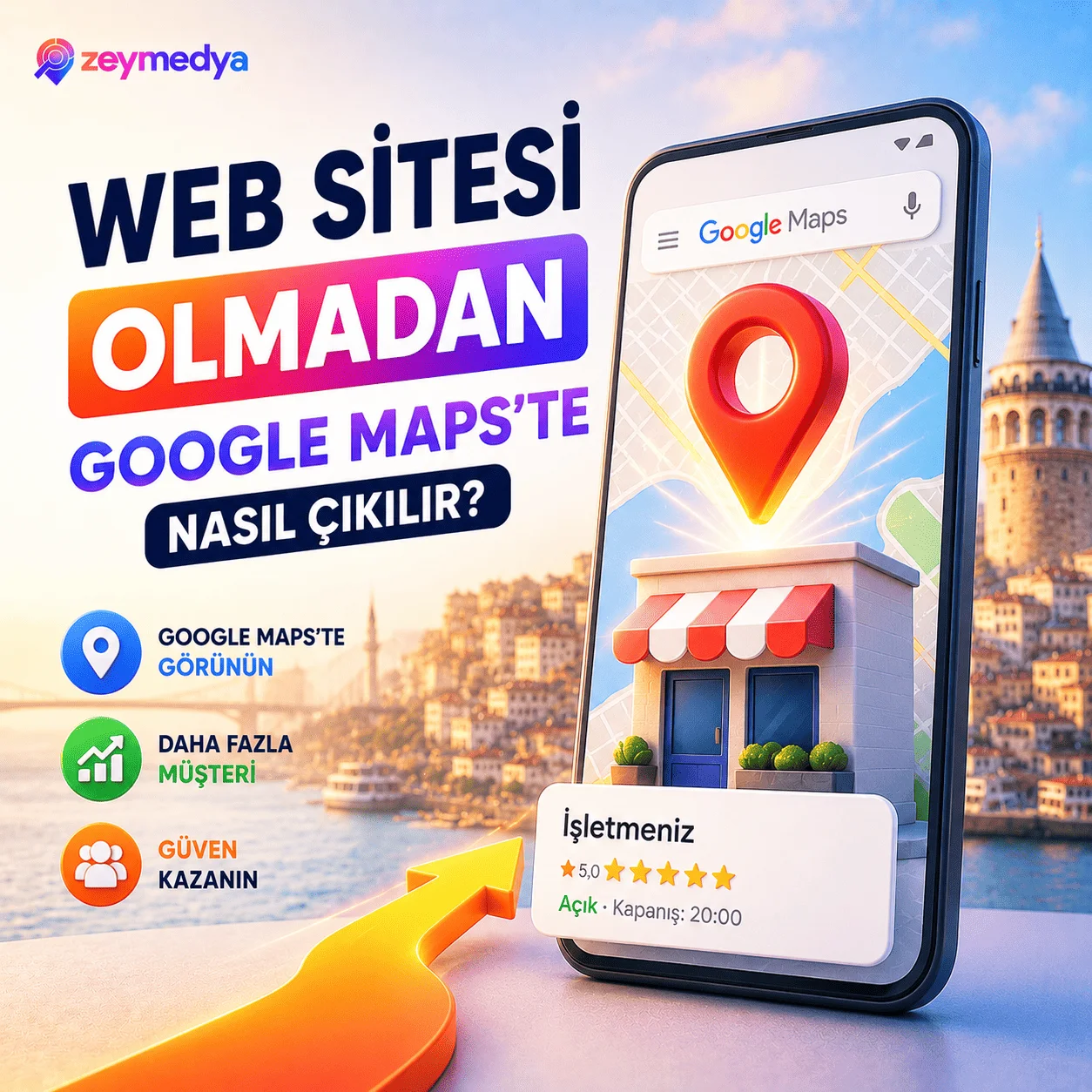 Web sitesi olmadan Google Maps’te nasıl çıkılır?