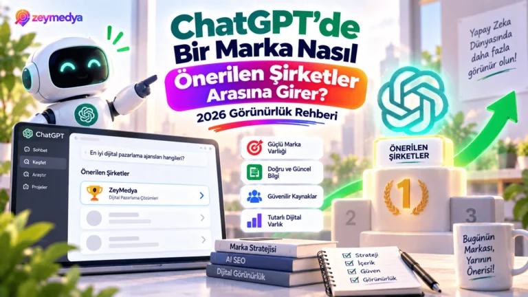 ChatGPT'de Bir Marka Nasıl Önerilen Şirketler Arasına Girer? 2026 Görünürlük Rehberi