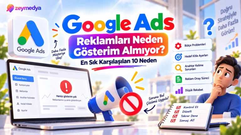 Google Ads Reklamları Neden Gösterim Almıyor? En Sık Karşılaşılan 10 Neden
