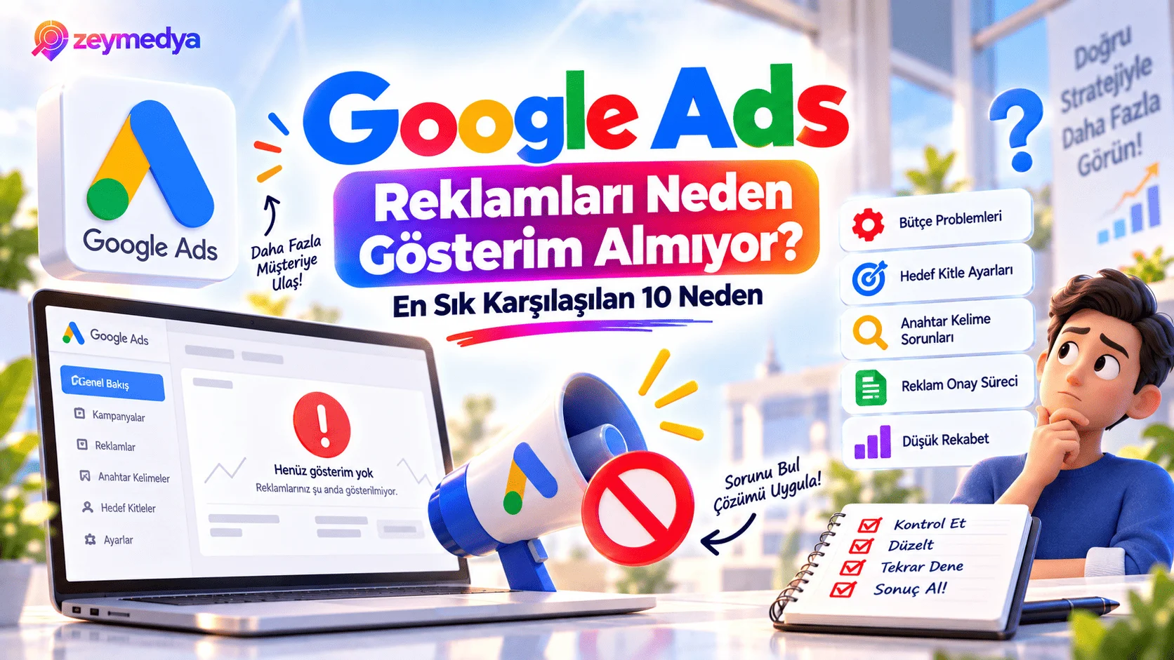 Google Ads Reklamları Neden Gösterim Almıyor? En Sık Karşılaşılan 10 Neden