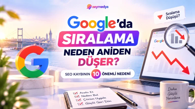 Google'da Sıralama Neden Aniden Düşer? SEO Kaybının 10 Önemli Nedeni