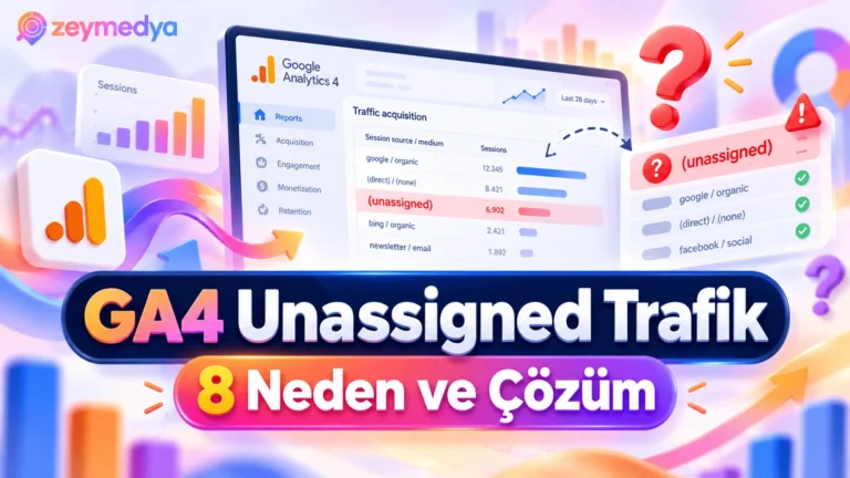 GA4 Trafik Kaynaklarında Unassigned Görünüyorsa 8 Olası Neden ve Çözüm