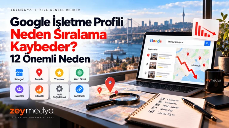 Google İşletme Profili sıralama kaybı