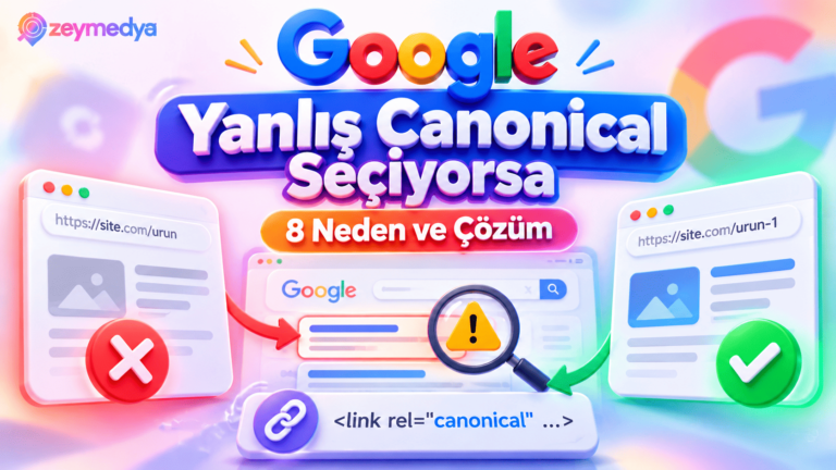 Google Search Console'da Canonical Seçimi Yanlışsa 8 Olası Neden ve Çözüm