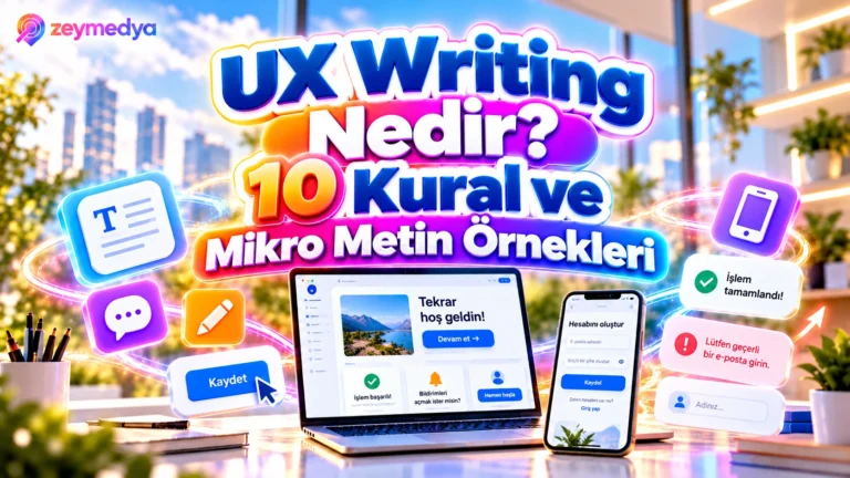 UX Writing Nedir? Web Sitelerinde Buton, Uyarı ve Hata Mesajları Nasıl Yazılır?
